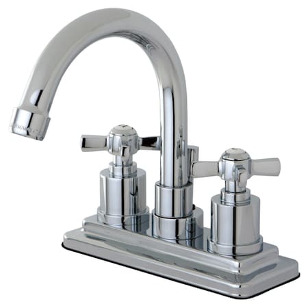 Kingston Brass KS8661ZX Millennium 4" Centerset Bathroom Faucet W/ Brass Pop-Up, Chrm KS8661ZX